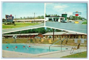 c1960's Miami Motel & Restaurant Claxton Georgia GA, Multiview Vintage Postcard 