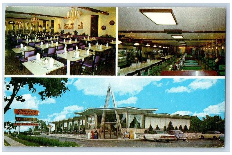 Cherry Hill New Jersey NJ Postcard Ponzio Kingsway Diner Multiview c1960 Vintage