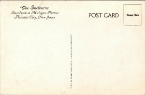 Vtg The Shelburne Hotel Boardwalk at Michigan Avenue Atlantic City NJ Postcard