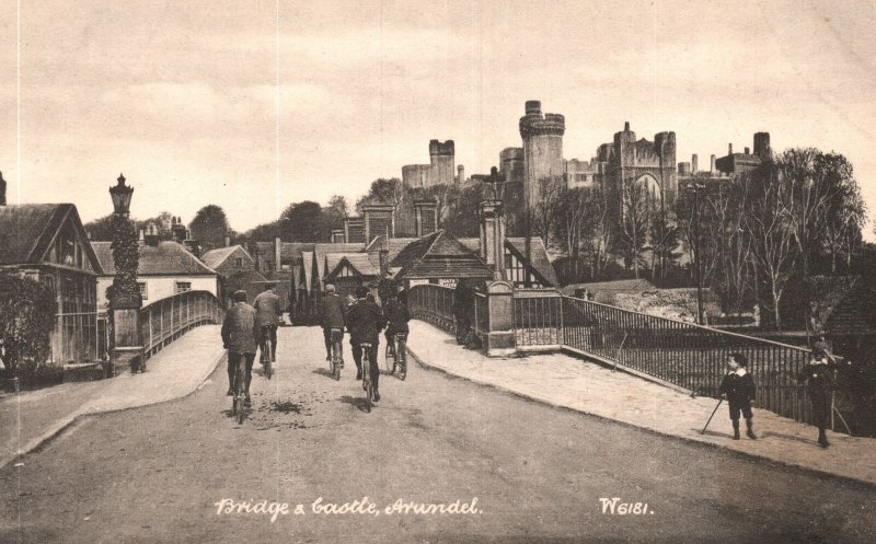 Vintage Postcard 1910's Bridge & Castle Arundel Sussex England UK Wyndham Series 