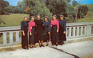 Group of Amish Girls in their Sunday Dress 1962 