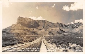 Approaching Guadalupe Mountains between El Paso, TX and Carlsbad, NM, real ph...