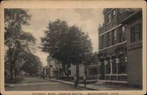 Southington Connecticut CT National Bank Street Scene Vintage Postcard