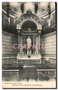 Postcard Old Villand Vernu Ard Ain Interior of the Chapel of the Glorification