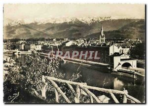 Postcard Modern bellles The French Alps Grenoble General view and the Chaine ...