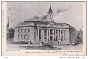 Design for new Municipal Bldg , STAMFORD , Connecticut , PU-1905