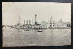 Mint Port Said Egypt Real Picture Postcard WSS Bacchante