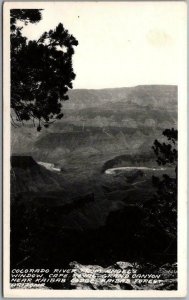 1940s GRAND CANYON, Arizona RPPC Real Photo Postcard Angels Window View Frasher 