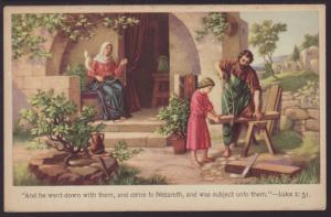 Luke 2:51 And He Went Down With Them..., Postcard