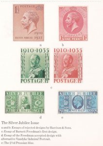 The Silver Jubilee Stamp Issue Royal Mail Postal Museum Postcard