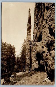c1910's Chimney Rock Cody Road To Yellowstone Wyoming WY RPPC Photo Postcard