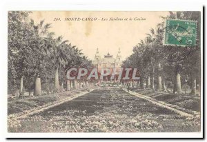 Monte Carlo Old Postcard Gardens and Casino