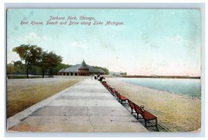 Vintage Jackson Park Chicago Lake Michagan Postcards P166E