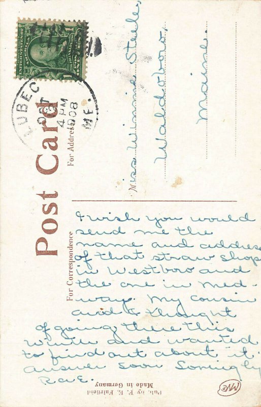 Lubec ME United States Life Saving Station Postcard