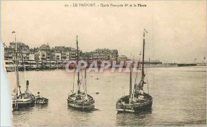 Postcard Old Treport Quays Francois 1er and the Lighthouse Charter