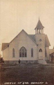 Ohio City Ohio Church Of God Real Photo Vintage Postcard KK126