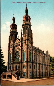 Vtg 1910s Temple Beth Israel Portland Oregon OR Postcard