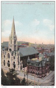 HALIFAX, Nova Scotia, Canada, 1900-1910's; St. Mary's Cathedral And Glebe House