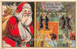 Santa Claus Christmas 1908 indentation top edge
