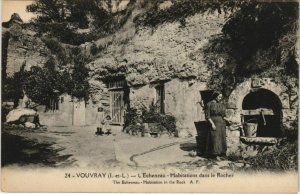 CPA VOUVRAY - L'Echeneau - habitations dans le rocher (146541)