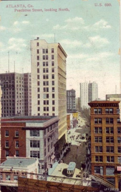 ATLANTA, GA PEACHTREE STREET LOOKING NORTH 1909