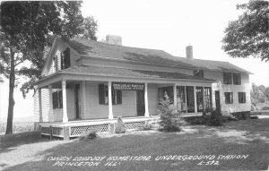 Illinois Princeton Lovejoy Homestead Underground Station RPPC Postcard 22-967