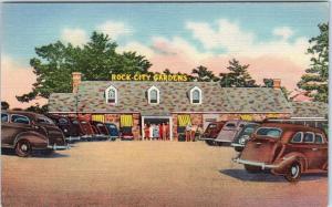 LOOKOUT MOUNTAIN, TN Tennessee  ROCK CITY Gardens c1930s Cars Roadside Postcard