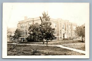 RICHLAND CENTER WI NEW HIGH SCHOOL 1912 ANTIQUE REA; PHOTO POSTCARD RPPC