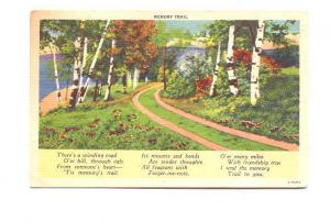 Scene and Three Stanza Poem, Memory Trail, Used 1953, Franklin, New Hampshire