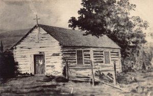 J77/ Minneapolis Minnesota RPPC Postcard c1910 Log Cabin Church 303