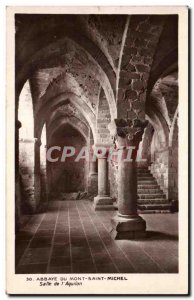 Old Postcard Mont Saint Michel Abbey Hall of & # 39Aquilon