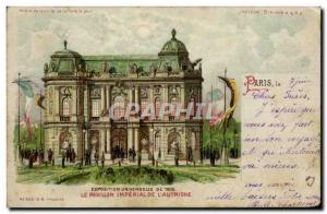 Old Postcard Fancy transparent map Paris Universal Exhibition of 1900 The imp...