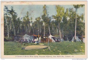 NORTH BAY, Ontario, Canada, 1900-1910´s; A Corner Of Martin River Camp, Ferg...