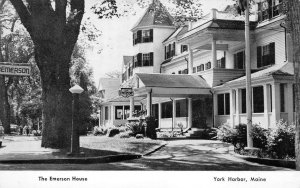 THE EMERSON HOUSE York Harbor, Maine Hotel c1940s Dick Preston Vintage Postcard