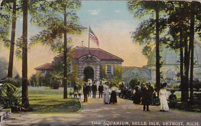 Michigan Detroit The Aquarium Belle Isle 1911 Curteich