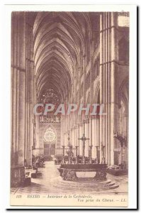 Reims Old Postcard Interior of the cathedral