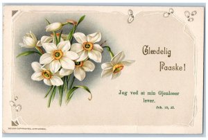 John Winsch Signed Postcard Easter Lily Flowers Embossed 1924 Posted Vintage