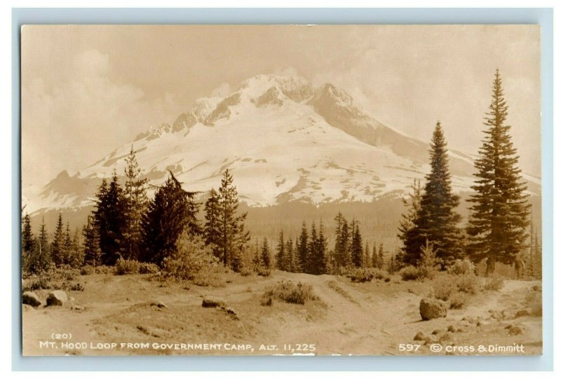 c. 1910 RPPC Mt. Hood Loop From Government Camp Postcard P31 