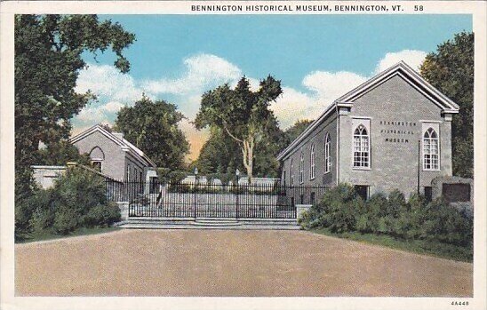 Bennington Historical Museum Bennington Vermont