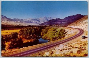Vtg Reno Nevada NV Landscape Cross Country Highways Roads View Postcard