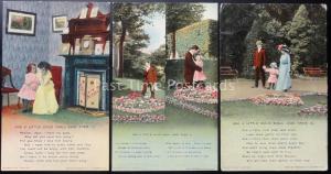 AND A LITTLE CHILD SHALL LEAD THEM Bamforth & Co Song Cards set No 4566/1/2/3