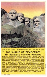 North Dakota  Mt Rushmore The Shrine of Democracy