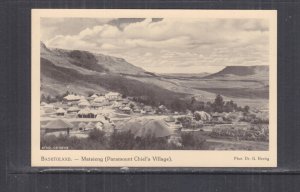 BASUTOLAND, LESOTHO, MATSIENG, PARAMOUNT CHIEF'S VILLAGE, c1920 ppc., unused.