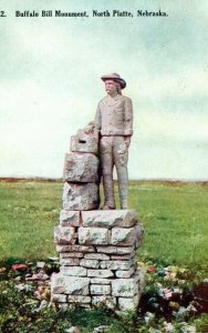 C.1910 Buffalo Bill Monument, North Platte, Nebraska Vintage Postcard P109