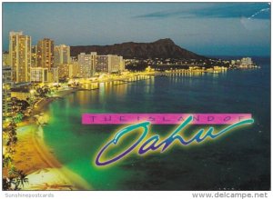 Hawaii Evening Lights Of Waikiki