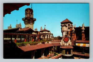 Riverside CA- California Mission Inn Towers and Clock Chrome Postcard