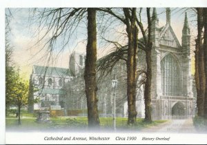 Hampshire Postcard - Cathedral and Avenue - Winchester - Circa 1900   AB1851