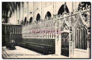 Albi Old Postcard Cathedrale Sainte Cecile heart Stalls