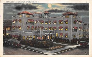 Hotel Seville at Night in Wildwood, New Jersey