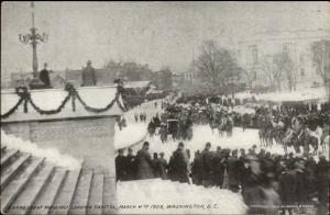March 4th TAFT Inauguration ROOSEVELT LEAVING - Washington DC Postcard #2